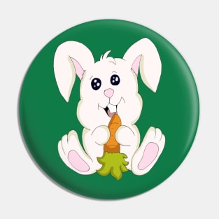 Cute Bunny With Carrot Pin