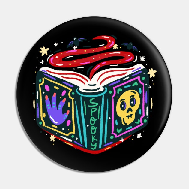 Open Spell Book Illustration Pin by Mako Design 