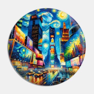 Times Square New York City Starry Night - Beautiful Iconic Places Pin