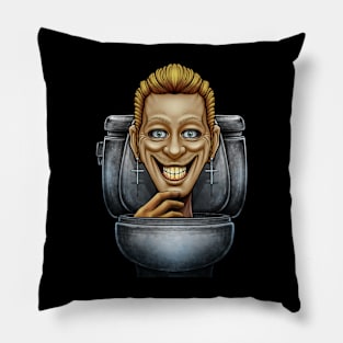 Horror toilet Monster #47 Pillow