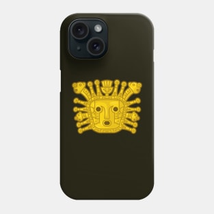 Ancient peruvian Incaic sun god knwowed as "Inti" representation Phone Case