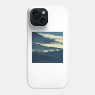 Mountains Covered In Fog, Landscape Photography, Forest Art, Cloudy Sky Phone Case