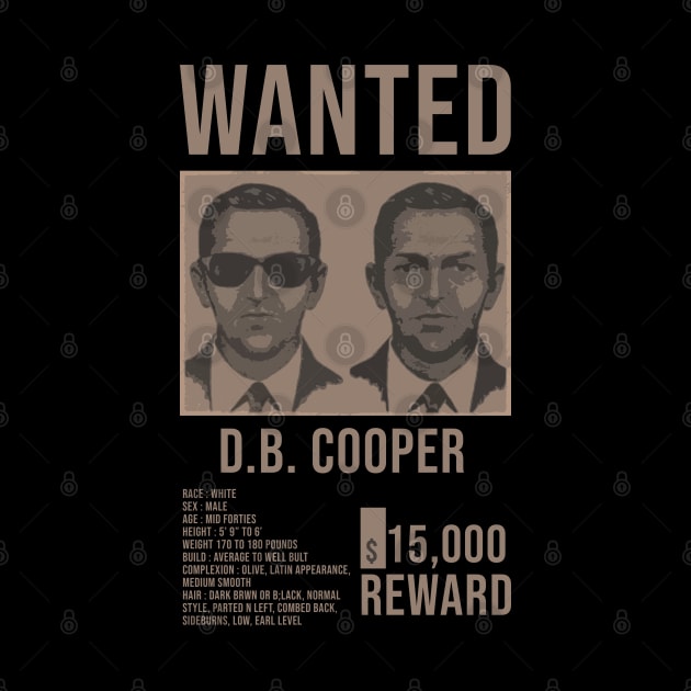 Wanted Db Cooper by olivia parizeau