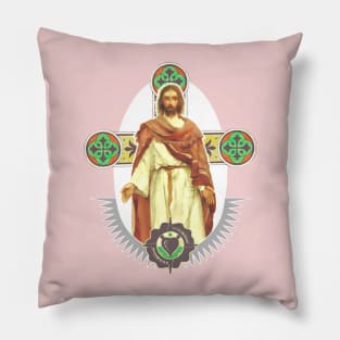 Jesus Christ and the cross of salvation Pillow