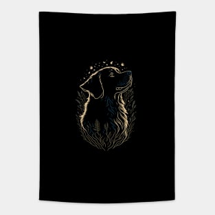 Cute Dog Glow in the Dark Tapestry