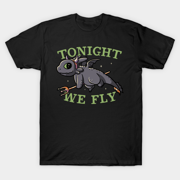 Discover Tonight We Fly Funny Cute Spooky - Halloween - T-Shirt