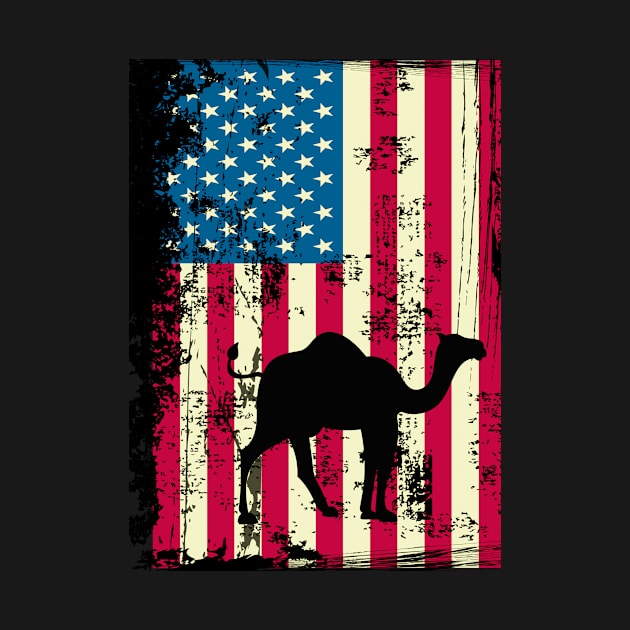 Camel American Flag USA Patriotic 4th Of July Gifts by KittleAmandass