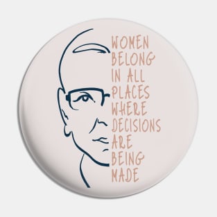 RBG POSTER  Ruth Bader Ginsburg Feminist Notorious RBG Print Pin