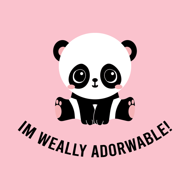 Weally Adorwable Panda Bear by Benny Merch Pearl