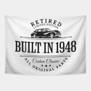 1948 Retired Parts Retirement Birthday Tapestry