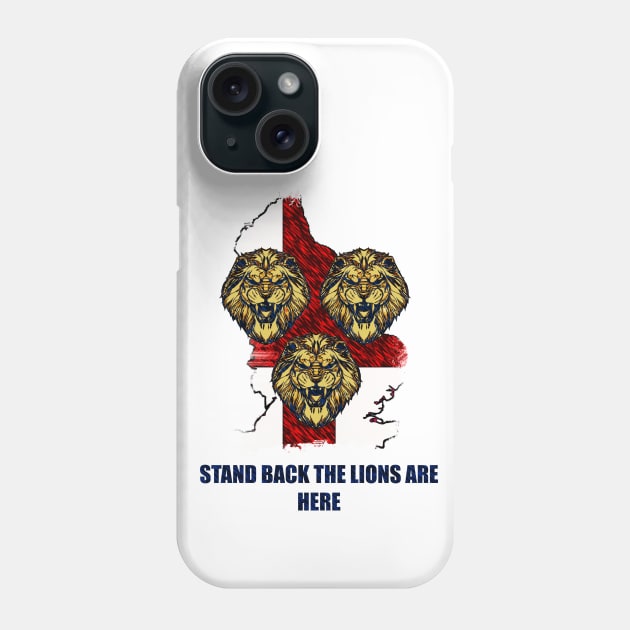 England Euro 2021 Lions, Stand back p2 Phone Case by FasBytes