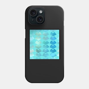 Blue Ginkgo Array on Aqua 5748 Phone Case