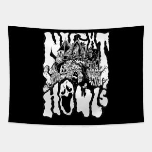 Night Howls: Haunted House Tapestry