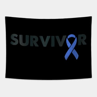 Womens Survivor Support Ribbon Rectal Cancer Awareness Tapestry