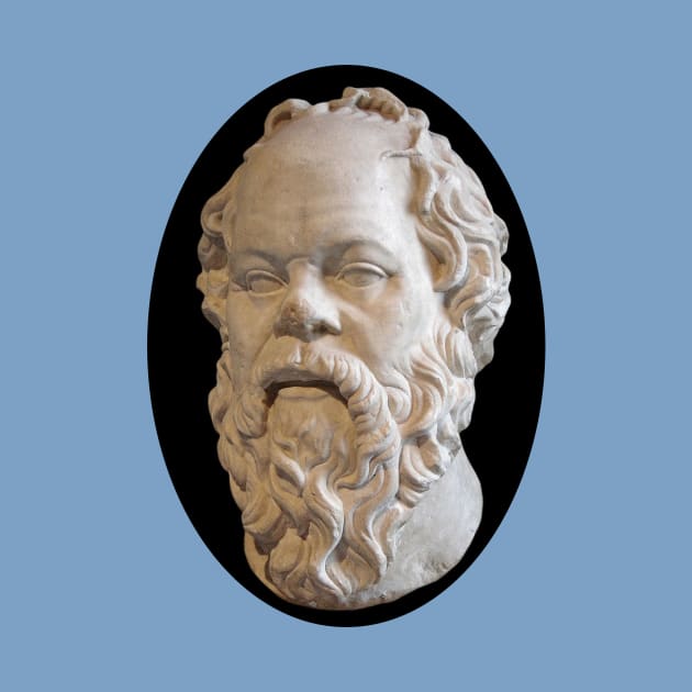 Greek Philosopher Socrates in Marble by Star Scrunch