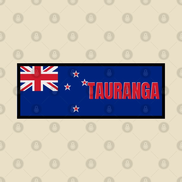 Tauranga City in New Zealand Flag by aybe7elf