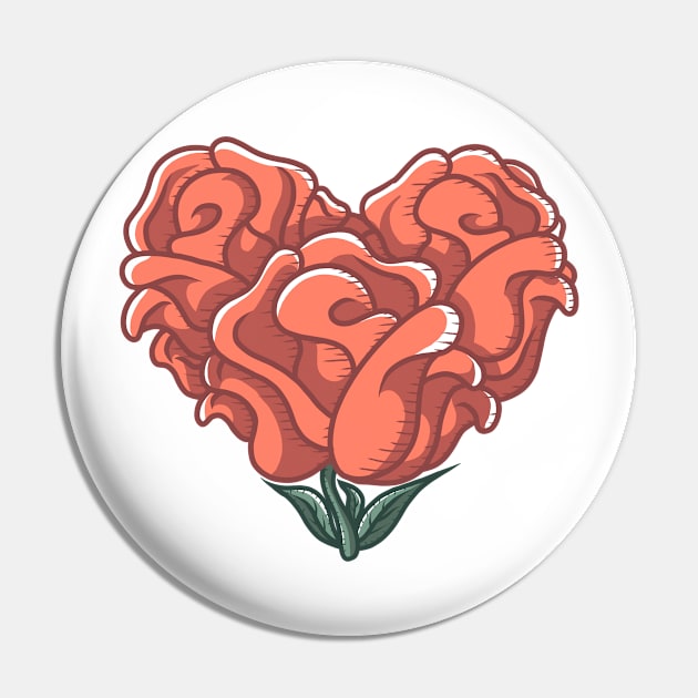 Heart and Roses Pin by Reenmp