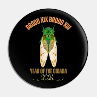 Cicada Lover Brood XIX Brood XIII Year Of The Cicada 2024 Pin