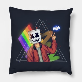 Marshmello Rainbow Pillow