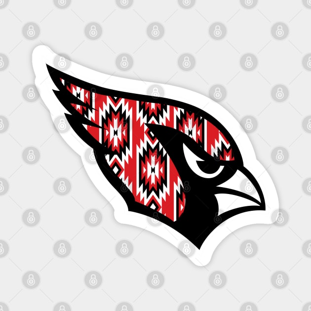 Native Vertical Pattern Cardinals Magnet by LunaGFXD