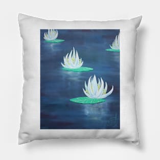 Oil Painting - Water Lilies II. 2012 Pillow