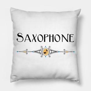 Saxophone Decorative Line Pillow