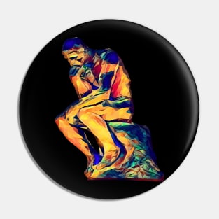 The Thinker Statue Polypaint Pin