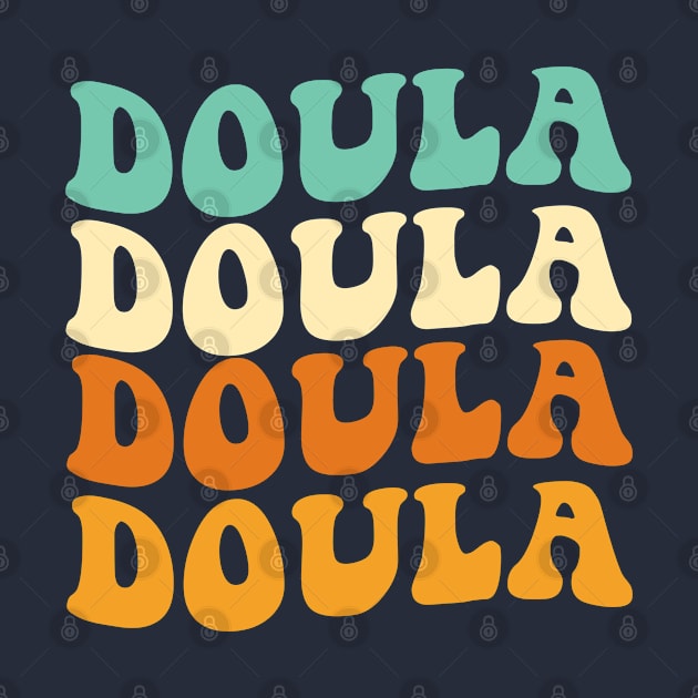 Funny Doula Gift Retro Doula Gift Groovy Doula by kmcollectible