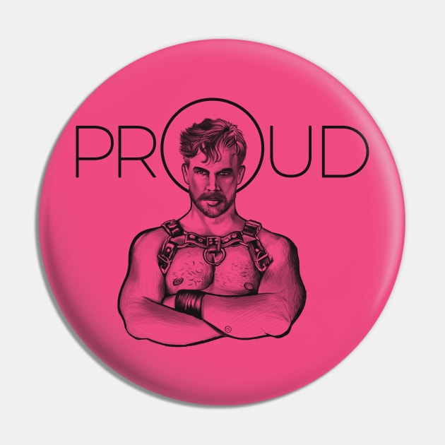 PROUD (rework 2023 black transparent) Pin by So Red The Poppy