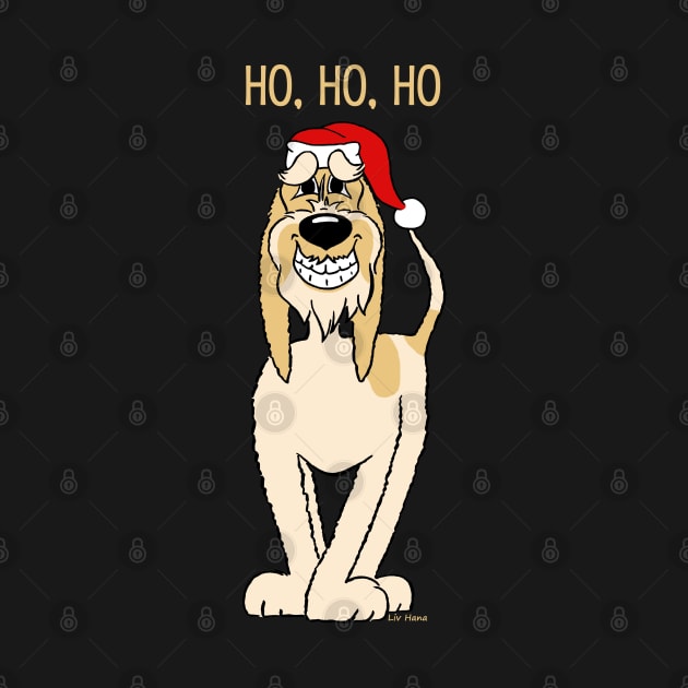 Blond Spinone Italiano Santa Claus by LivHana