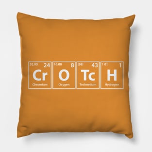 Crotch (Cr-O-Tc-H) Periodic Elements Spelling Pillow