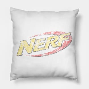 Nerf Logo (extremely worn and faded) Pillow