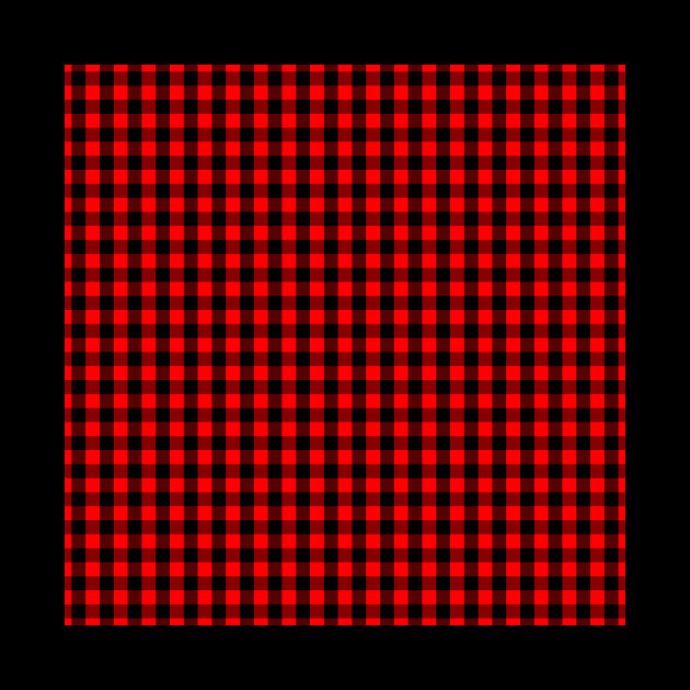 Mini Red and Black Buffalo Check Plaid Tartan by podartist