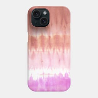 Orange and pink Ombre Tie-Dye Stripes Phone Case