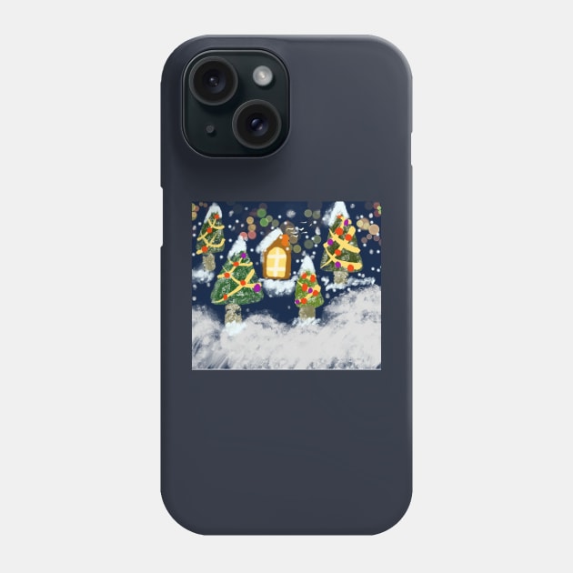 CHRISTMAS GIFT WINTER TREE Phone Case by HAIFAHARIS