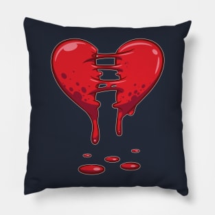 Dripping Broken Healing Heart Valentines Day Pillow