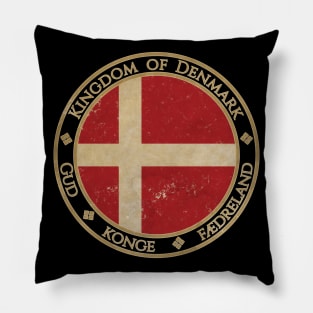 Vintage Kingdom of Denmark Europe European EU Flag Pillow