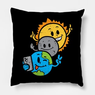 Total Solar Eclipse April 8 2024 Retro Groovy Women Kids Men Pillow