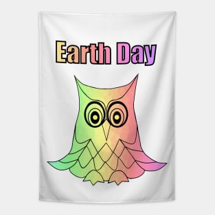 EARTH Day Celebration Cute Owl Tapestry