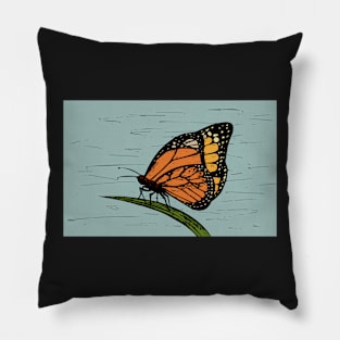 Monarch Butterfly Sketch Pillow