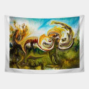 elephant in the jungle Tapestry