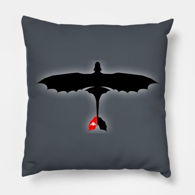 How to Train Your Dragon - Night Fury - Toothless Silhouette Pillow by Go Brit