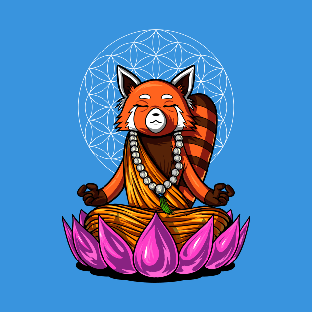 Red Panda Bear Buddha by underheaven