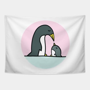 Penguin couple - kiss Tapestry