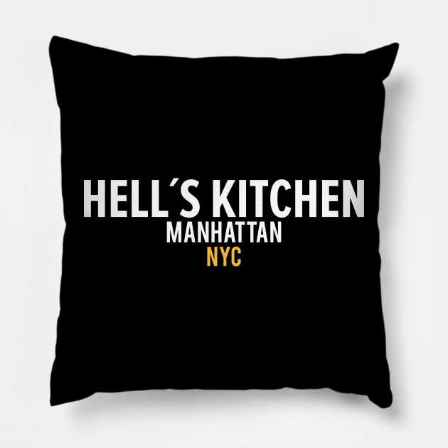 New York Manhattan Hell´s Kitchen - Hell´s Kitchen Logo - Hell´s Kitchen Style Pillow by Boogosh