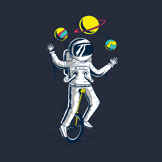 space astronaut wearing suite playing with plants by Midoart