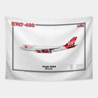 Boeing B747-400 - Virgin Orbit (Art Print) Tapestry