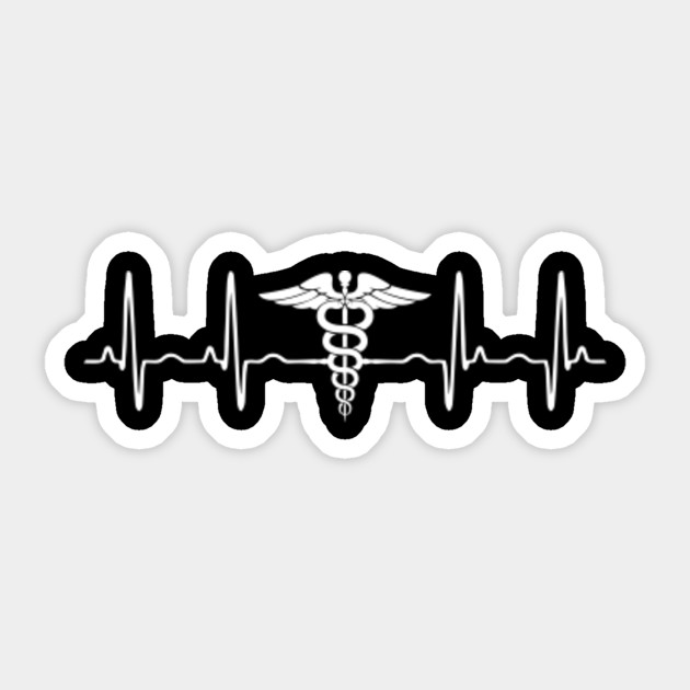 Love Nurse Heartbeat T Shirt Medical Worker Logo Nurse Sticker