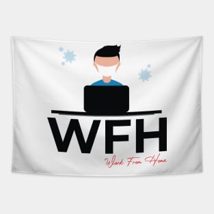 Work From Home Corona Virus Covid-19 Tapestry