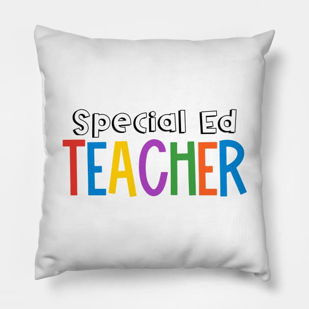 Rainbow Special Ed Teacher Pillow by broadwaygurl18